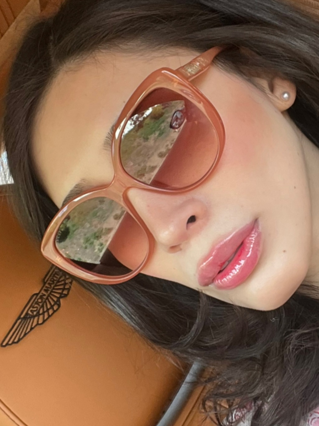 Gucci Pink Round Retro Sunglasses